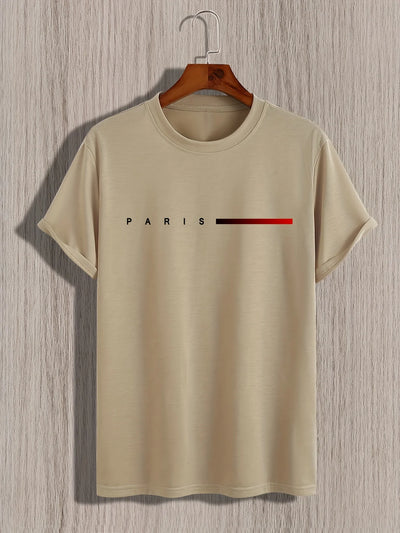 PARIS – Slim Fit Rundhalsausschnitt Baumwoll-T-Shirt