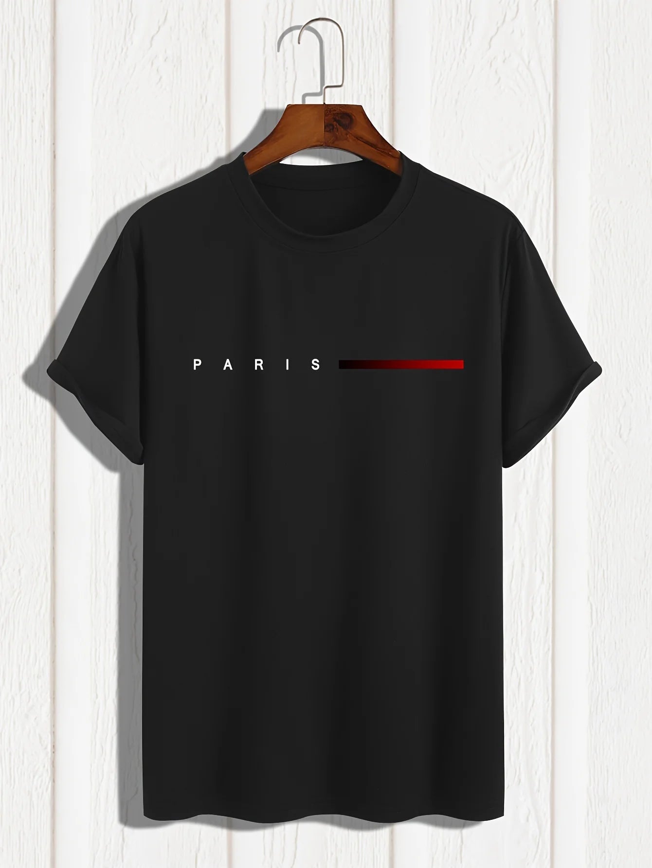 PARIS – Slim Fit Rundhalsausschnitt Baumwoll-T-Shirt
