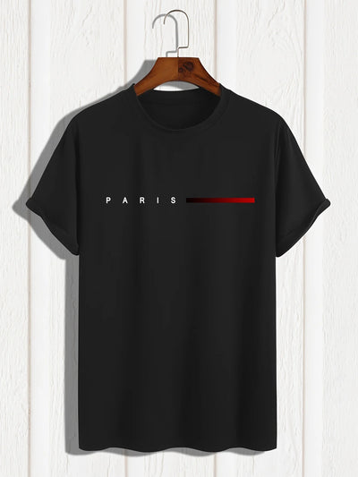 PARIS – Slim Fit Rundhalsausschnitt Baumwoll-T-Shirt