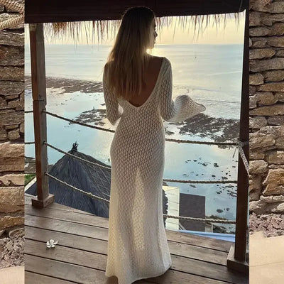 NOVA - Robe longue à manches évasées 