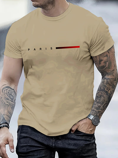 PARIS – Slim Fit Rundhalsausschnitt Baumwoll-T-Shirt