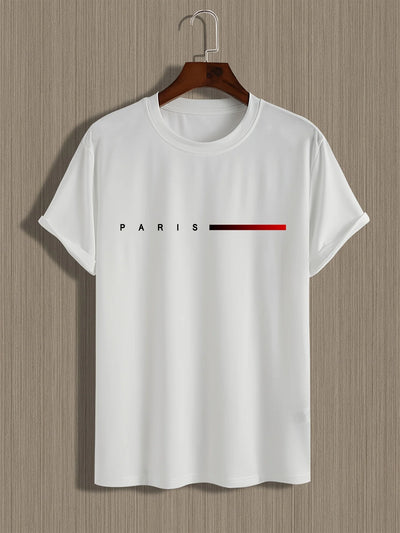 PARIS – Slim Fit Rundhalsausschnitt Baumwoll-T-Shirt
