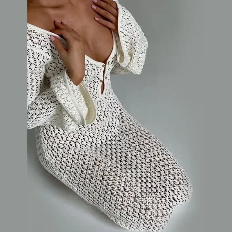 NOVA - Robe longue à manches évasées 