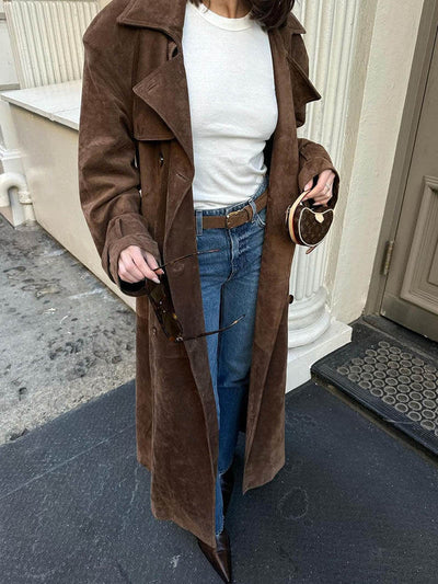 VENAYA - Trenchcoat aus Wildleder