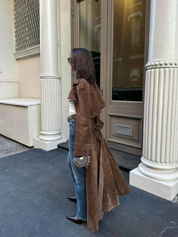 VENAYA - Trenchcoat aus Wildleder