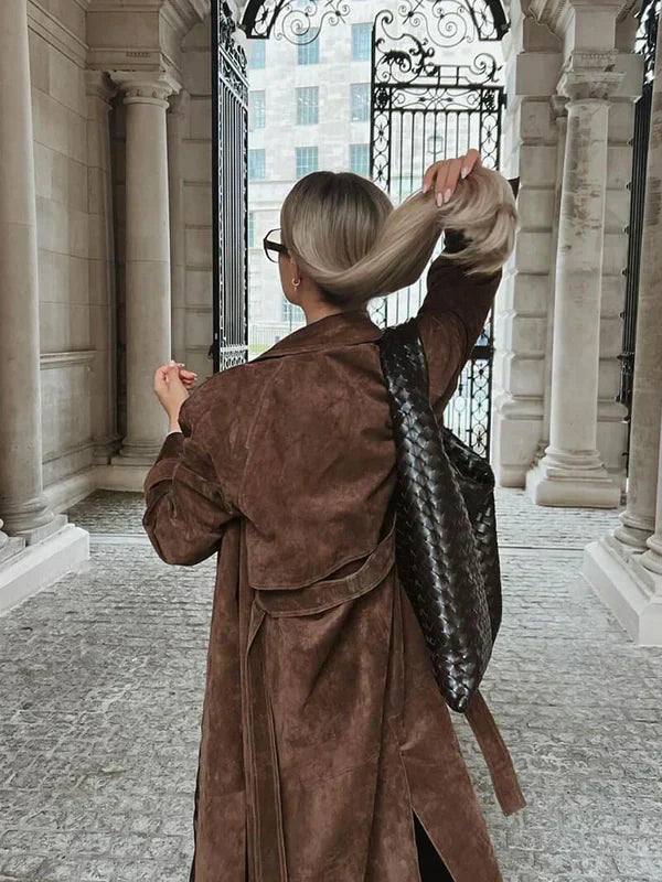 VENAYA - Trenchcoat aus Wildleder