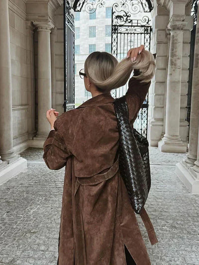 VENAYA - Trenchcoat aus Wildleder