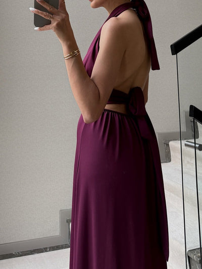 ELLA - Robe longue à col en V