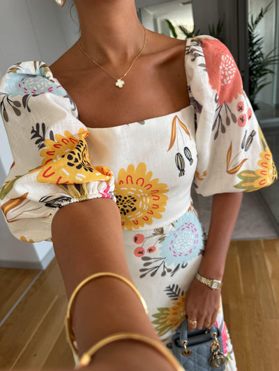 SALEYA - Robe midi à imprimé floral
