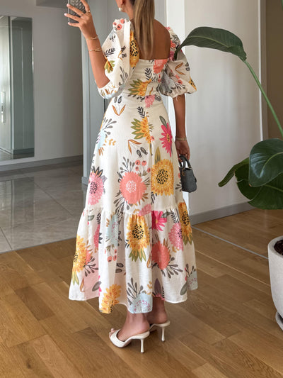 SALEYA - Robe midi à imprimé floral