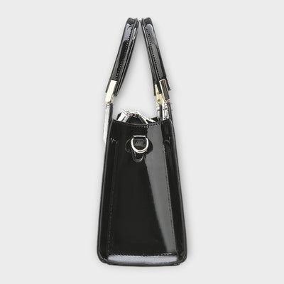 JELLA - Sac à main en cuir brillant motif crocodile