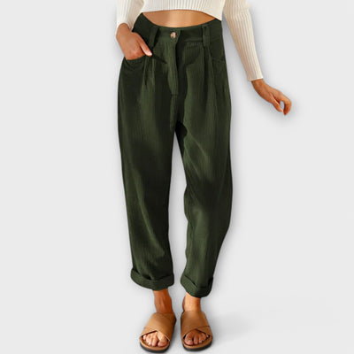 Jana - Pantalon moderne en velours côtelé