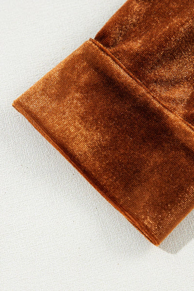 Chemisier boutonné en velours Estelle