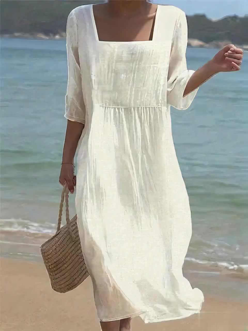 Sada- Lässiges Leinenkleid