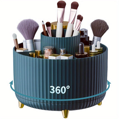 Organisateur de maquillage rotatif pour rangement de cosmétiques avec 5 compartiments