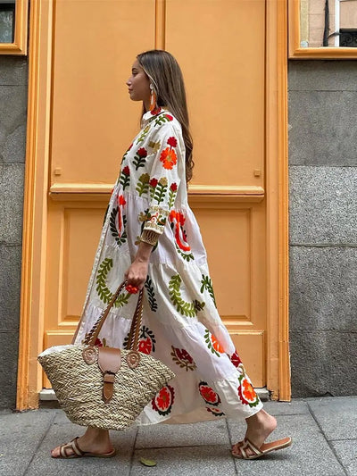ELSA - Robe d'été bohème à boutons