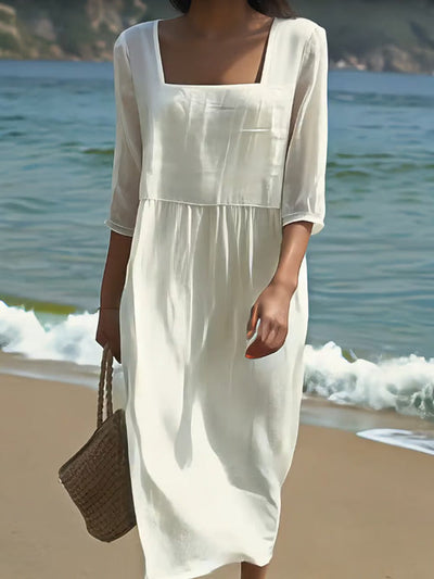Sada- Lässiges Leinenkleid