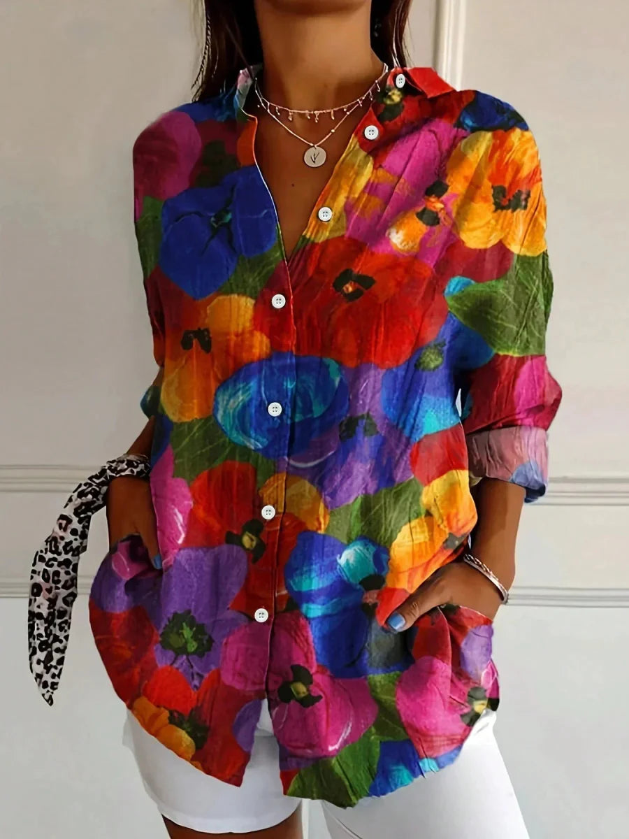 Flora - Bluse mit verspieltem Print