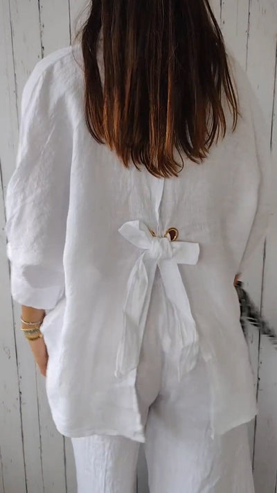 Leva | Schicke Bluse mit Bindeband