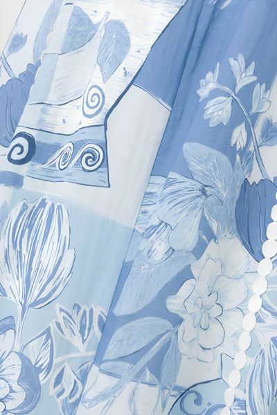 Nadia - Robe d'été bleue