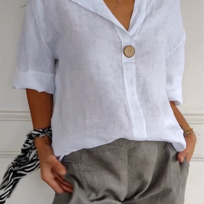 Chemise légère en coton et lin Lara