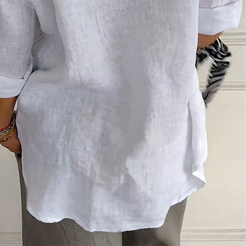 Chemise légère en coton et lin Lara
