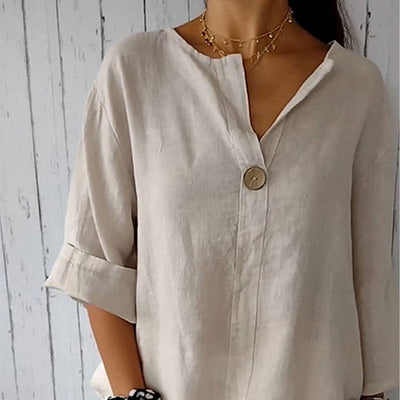 Chemise légère en coton et lin Lara