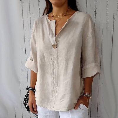 Chemise légère en coton et lin Lara