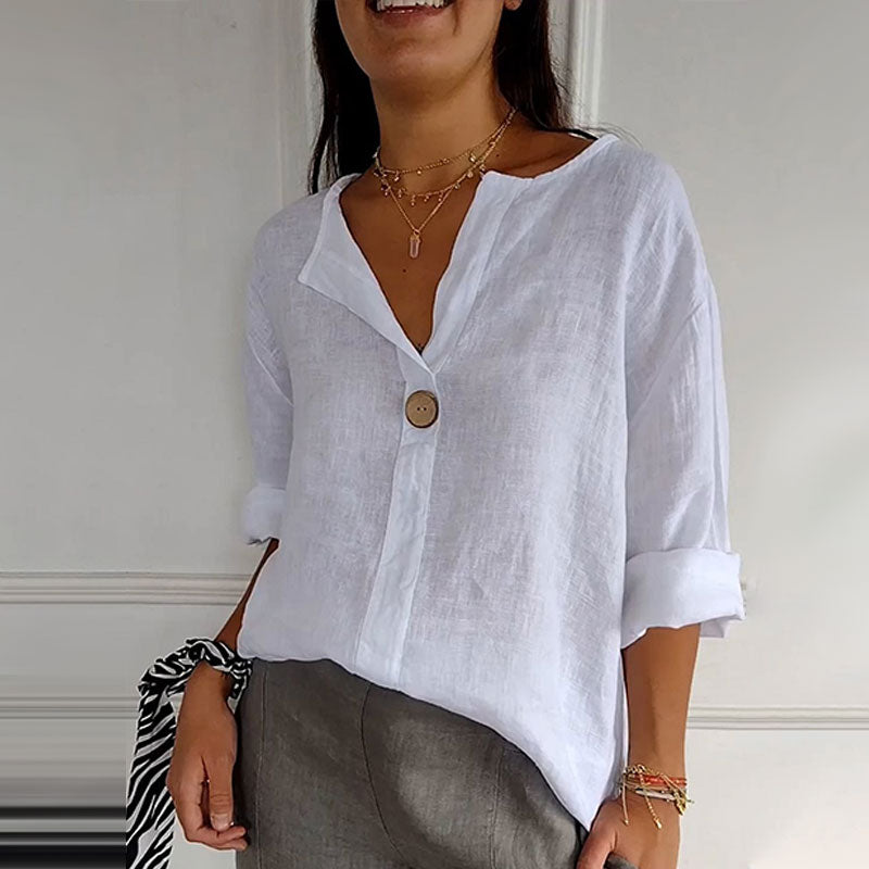Chemise légère en coton et lin Lara