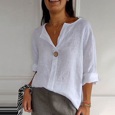 Chemise légère en coton et lin Lara