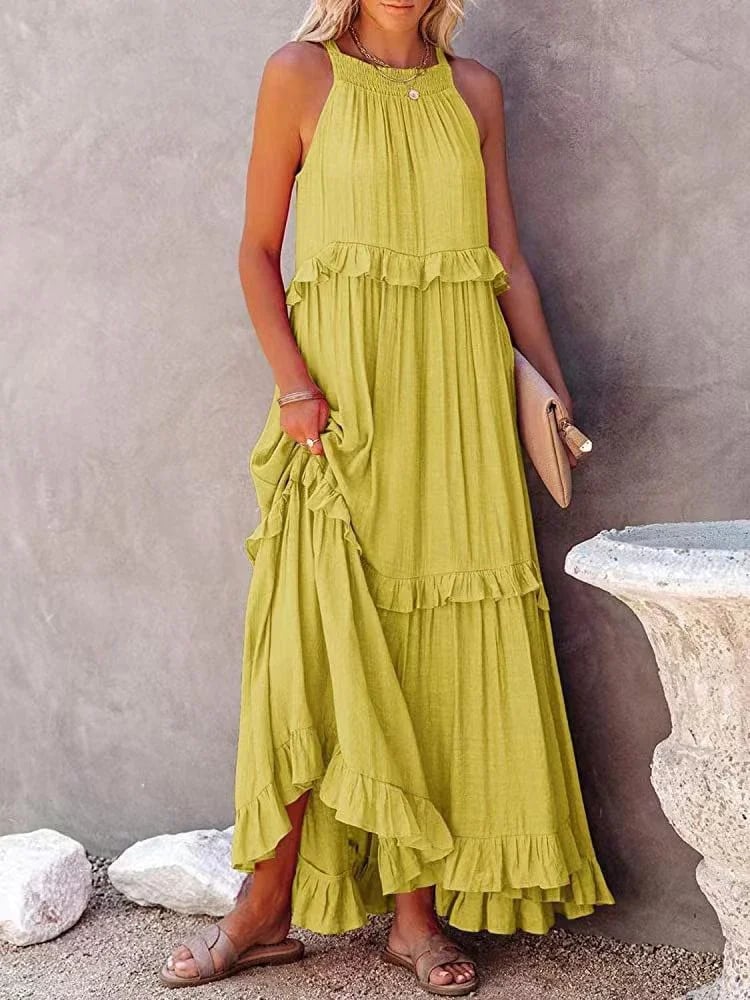 FAYA - Robe dos nu sans manches à bretelles