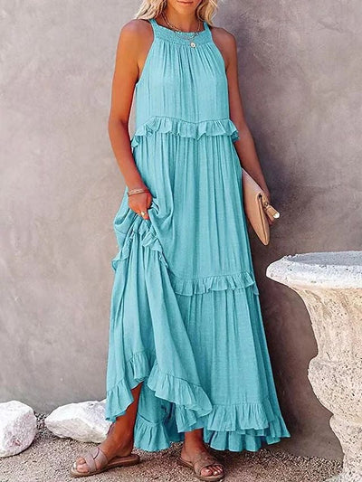 FAYA - Robe dos nu sans manches à bretelles