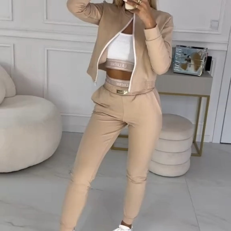 Survêtement zippé 3 pièces pour femme