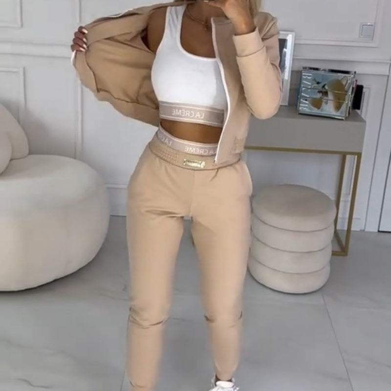 Survêtement zippé 3 pièces pour femme