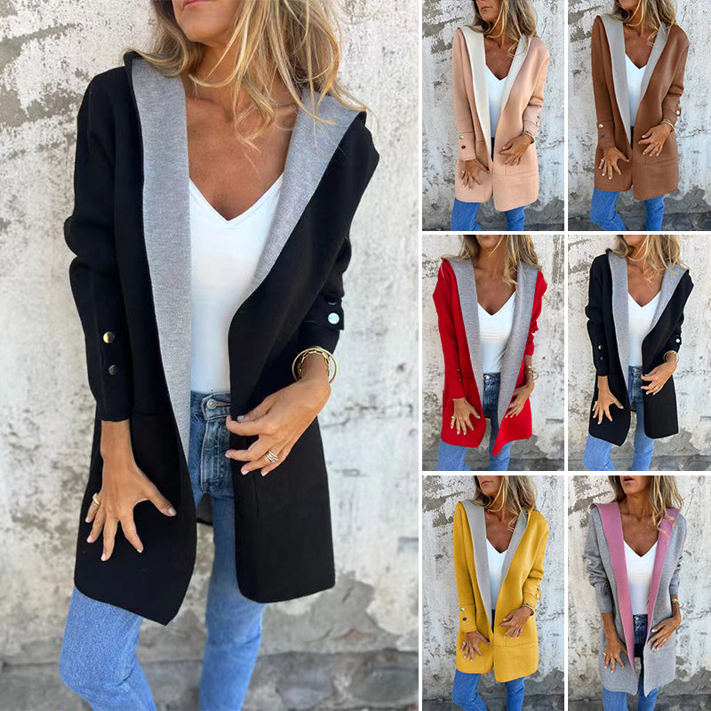 MILA™ - Damen-Farbblock-Mantel