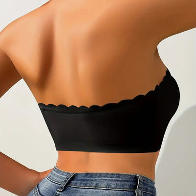 Nahtloser, trägerloser Bandeau-BH mit Vorderverschluss