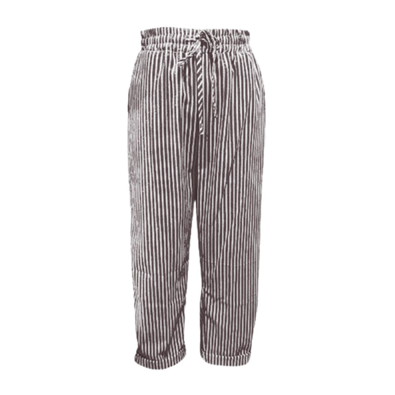 LUCIA - Gestreifte Damenhose aus Leinen und Baumwolle