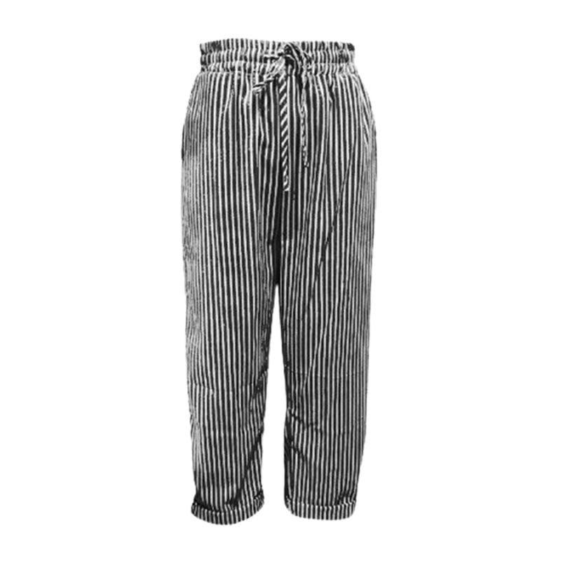 LUCIA - Gestreifte Damenhose aus Leinen und Baumwolle