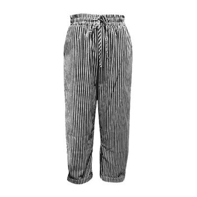 LUCIA - Gestreifte Damenhose aus Leinen und Baumwolle