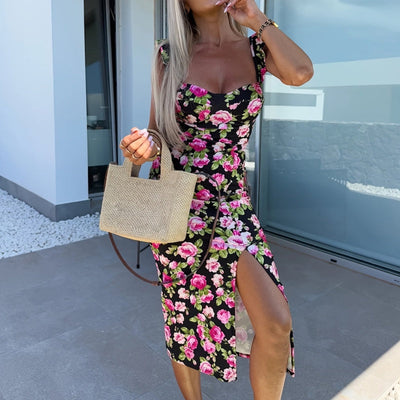 BESALIYA - Robe élégante à motif floral 