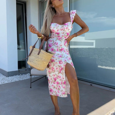 BESALIYA - Robe élégante à motif floral 