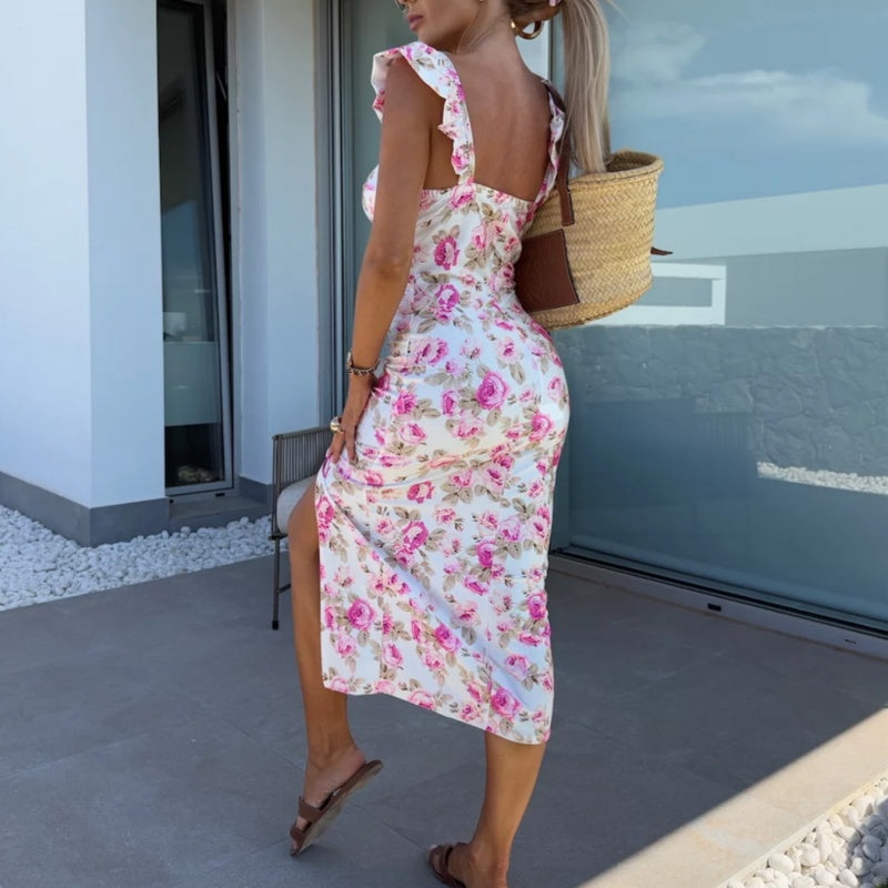 BESALIYA - Robe élégante à motif floral 