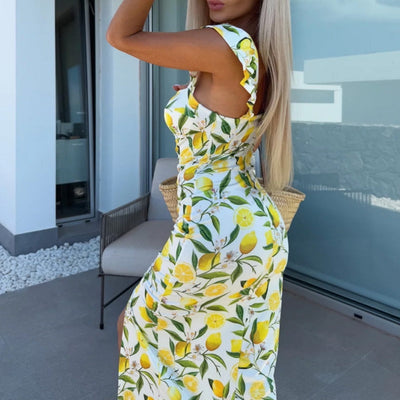 BESALIYA - Robe élégante à motif floral 
